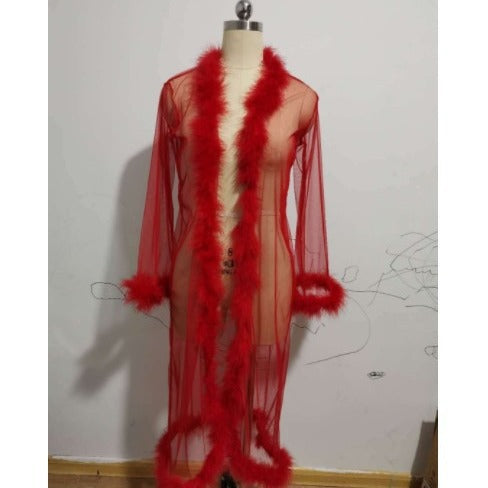 Long Robe Underwear Set For Women