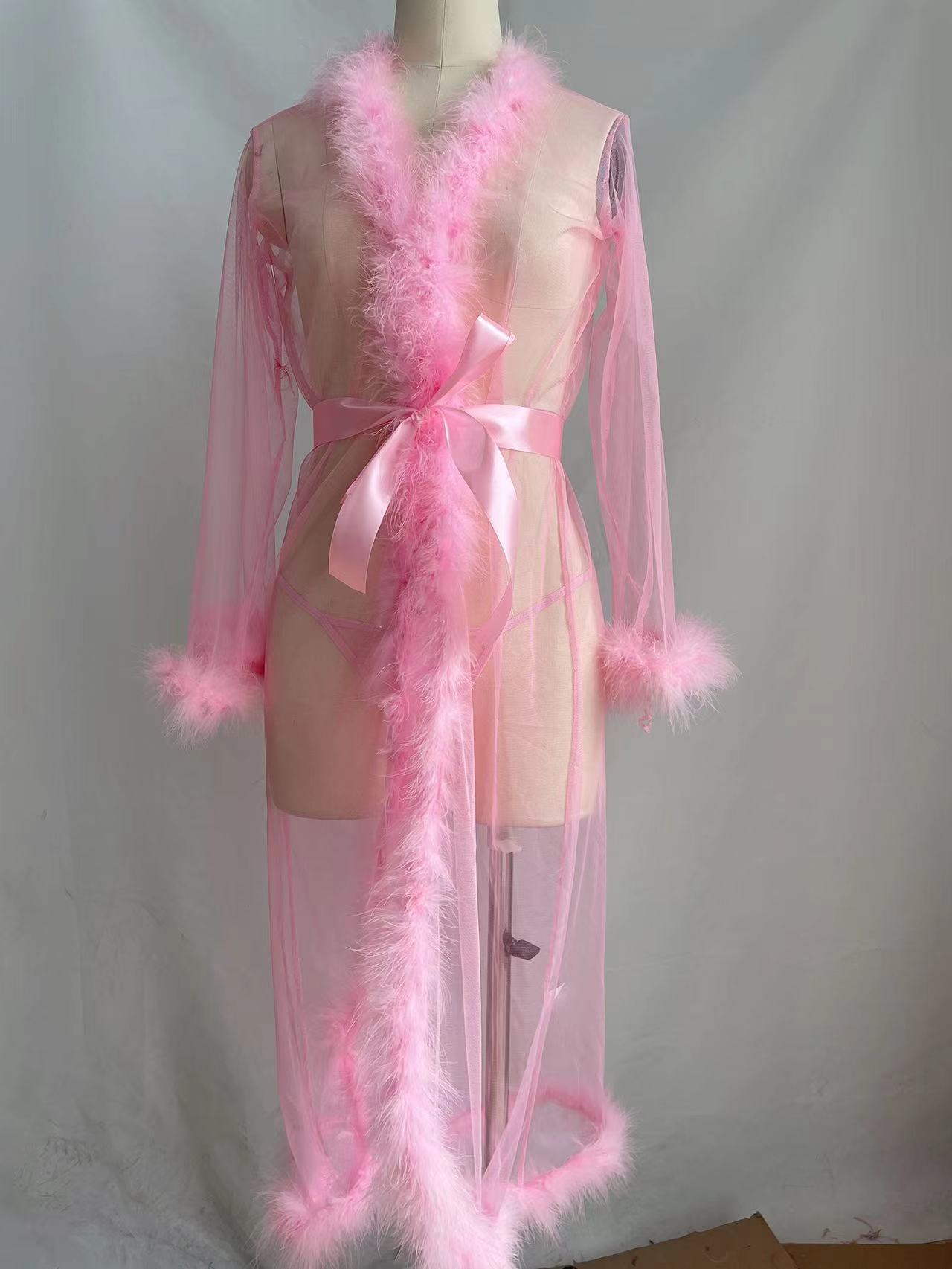 Long Robe Underwear Set For Women