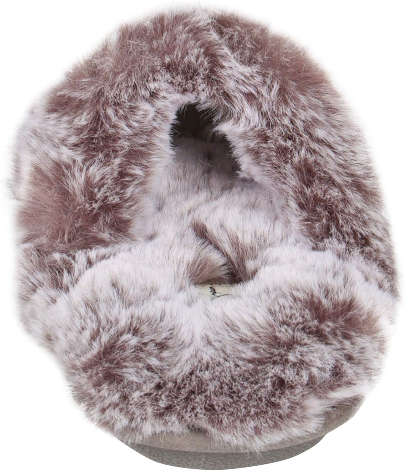 Womens Comfy Faux Fur House Slipper Scuff Memory Foam Slip on Anti-Skid Soleslipper